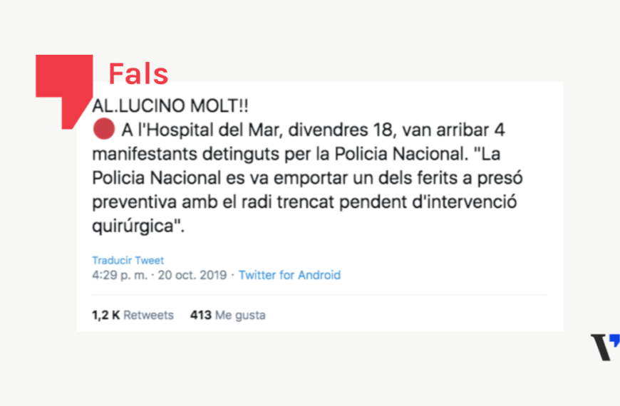 La Policia no es va endur cap manifestant pendent d’operar de l’Hospital del Mar