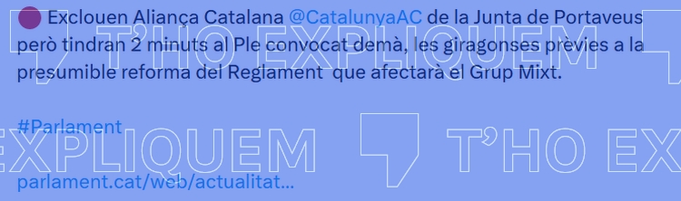 Què en sabem sobre la no participació d’Aliança Catalana a la Junta de Portaveus?