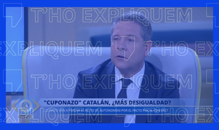 El president de Castella-la Manxa, Emiliano García-Page durant l'entrevista a Telecinco