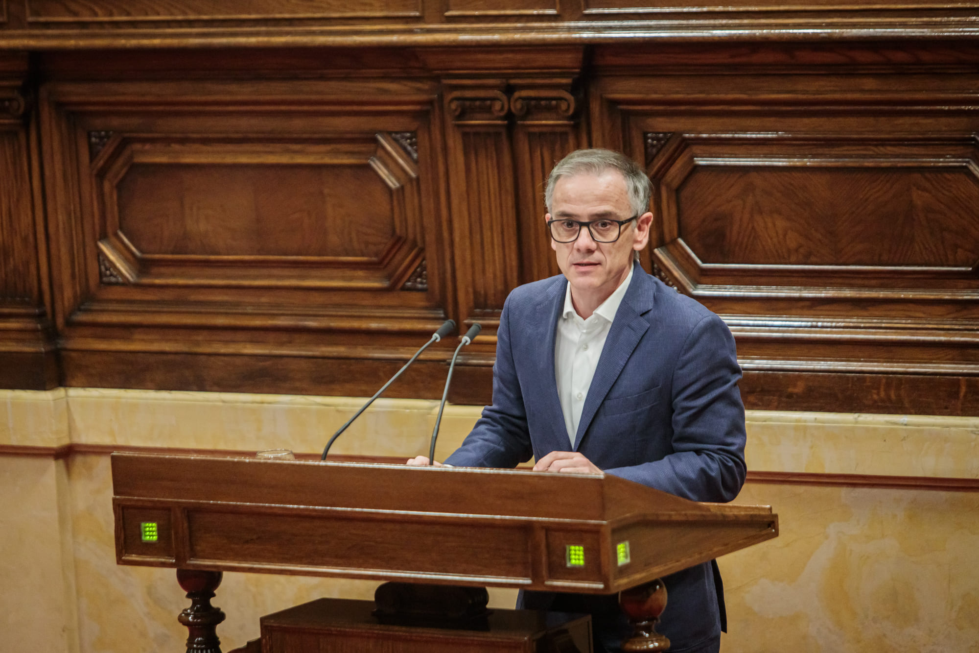 El president parlamentari d'ERC, Josep Maria Jové, intervé en el debat de política general al Parlament de Catalunya