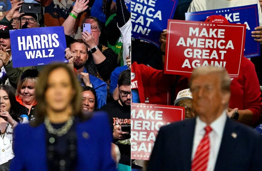 Combinació de fotografies de Kamala Harris i Donald Trump, a partir d'imatges de 