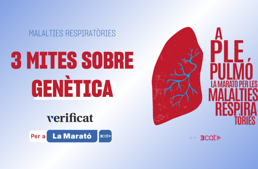 Cartel·la per a l'article de tres mites sobre genètica, en col·laboració amb La Marató de 3Cat 2024