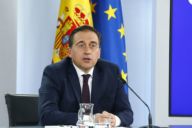 El ministre d'Assumptes Exteriors, Unió Europa i Cooperació, José Manuel Albares, a una roda de premsa.