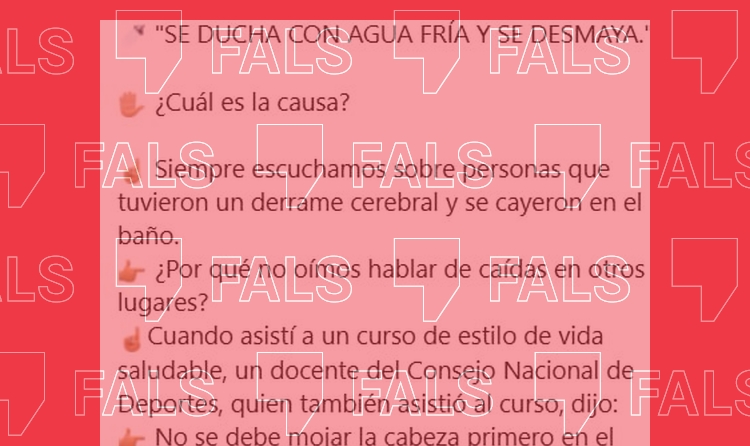 Ducharse con agua fría no es un factor de riesgo para sufrir un ictus.