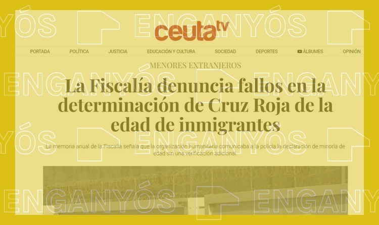 La Fiscalía no ha denunciado que Cruz Roja falsificara la edad de menores migrantes