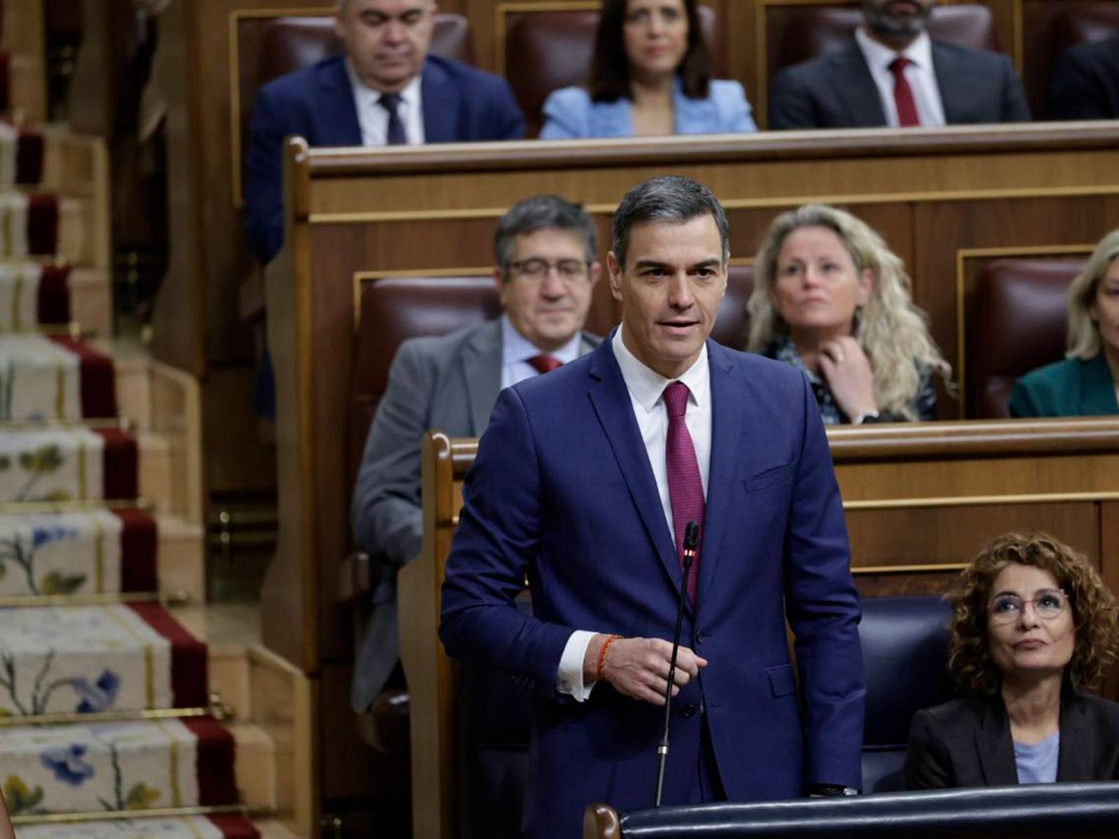 El president del Govern d'Espanya, Pedro Sánchez, al Congrés de Diputats. Font: Congrés